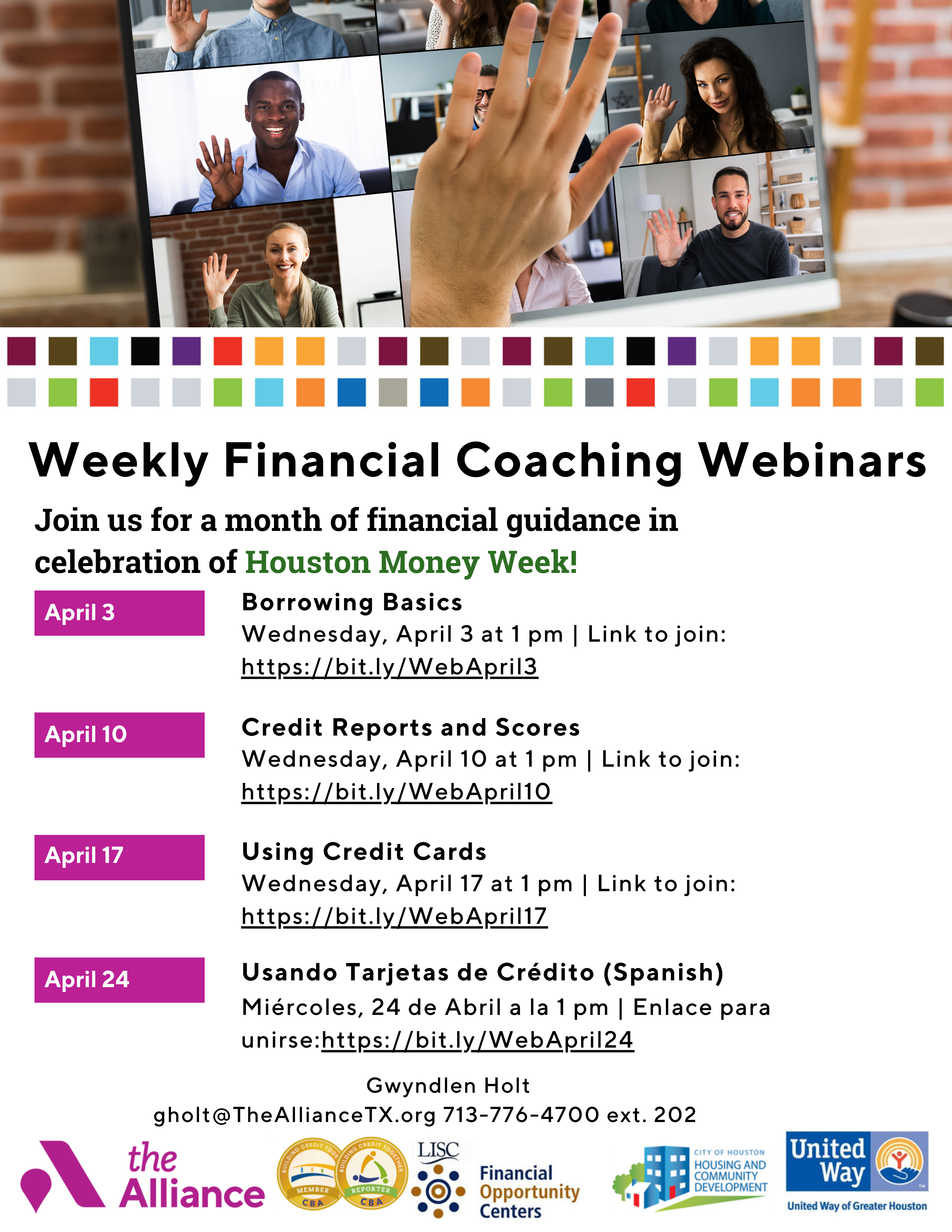Weekly Financial Coaching Webinars