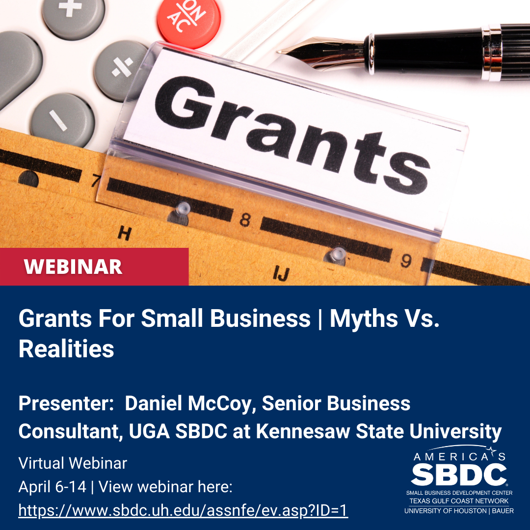 Webinar - Grants For Small Business | Myths Vs. Realities